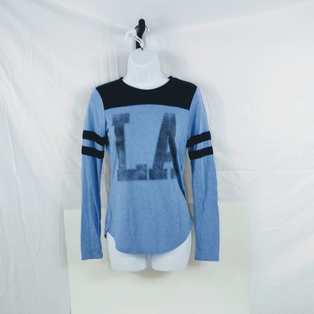 Stranded Blue & Navy "LA" Long Sleeve Tee Shirt